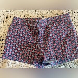 GAP Red and Blue Geometric Skorts